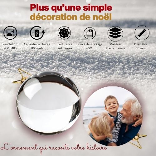 Sphère à écran intégré (vidéos/photos + son)