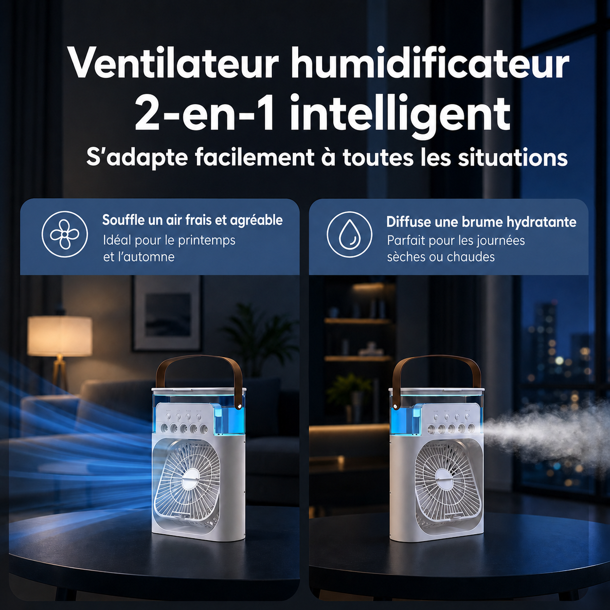 FREEZ’AIR | Ventilateur à eau | Rafraîchisseur d’air portable
