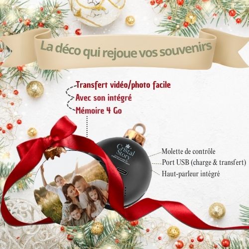 Sphère à écran intégré (vidéos/photos + son)